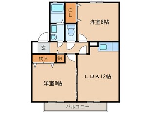 アンソレイユAの物件間取画像